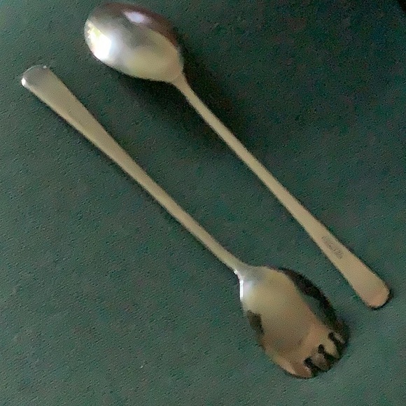 Silverplate Salad Servers, 10 7/8”. Bundle and Save! - Picture 2 of 4